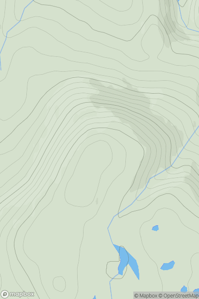 Thumbnail image for Carn Odhar [Cairngorms] showing contour plot for surrounding peak